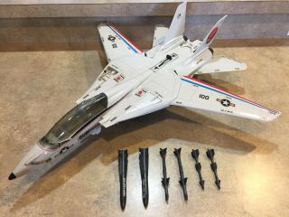 Vintage 1983 Gi Joe Skystriker Xp - 14f Jet Plane With All Missiles