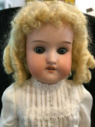 Armand Marseille 370 Antique Bisque German Doll With Kid Body