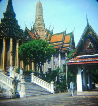 37 Vtg 1959 3D Stereo Realist Slide Photo Bangkok Thailand Siam Temple Markets 3