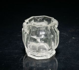 19th C.  Chinese Antique Carved Rock Crystal Cup/censer