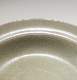 Chinese Antique/Vintage Celadon Glazed Dish In Wood Box 5