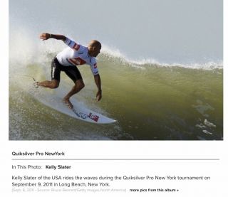 Kelly Slater White 2011 Quiksilver Pro York contest jersey - Perfect 10 11