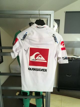 Kelly Slater White 2011 Quiksilver Pro York contest jersey - Perfect 10 3