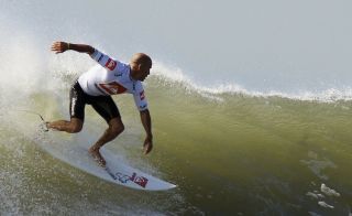 Kelly Slater White 2011 Quiksilver Pro York contest jersey - Perfect 10 9