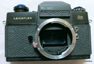 Leicaflex SL Mot Film Camera & Leica Motor W/Palm Strap/grip.  Rare,  & Work 5