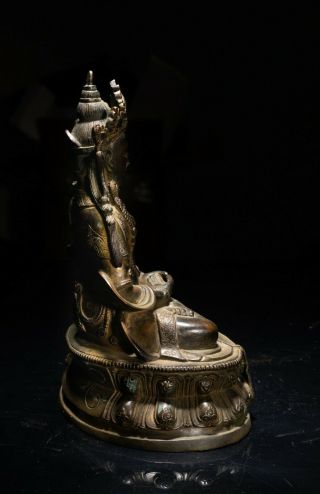 Chinese Tibetan Antique Bronze Buddha 2