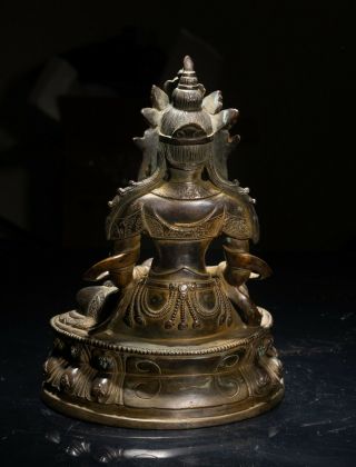 Chinese Tibetan Antique Bronze Buddha 3