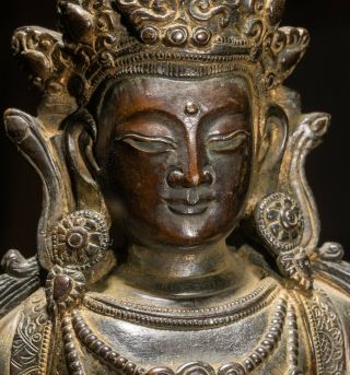 Chinese Tibetan Antique Bronze Buddha 6