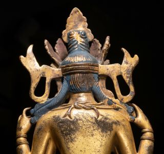 19th C.  Chinese Tibetan Antique Gilt Bronze Buddha 10