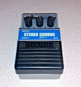 Arion Sch - 1 Stereo Chorus Rare Vintage Guitar Fx Japan S/n 301453 -