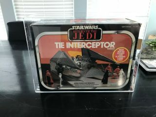 Vintage 1983 Kenner Star Wars ROTJ Tie Interceptor AFA 75 MISB Box 4