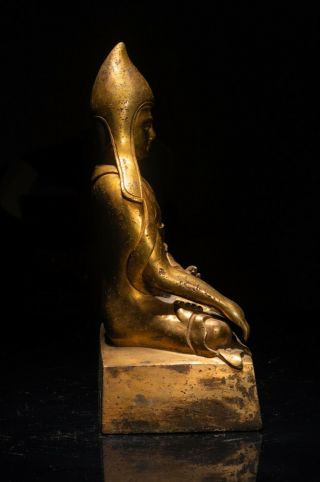 19th Chinese Tibetan Antique Gilt Bronze Buddha 2