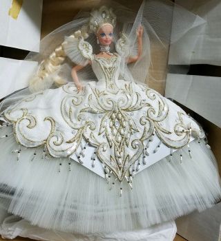 Barbie Empress Bride By Bob Mackie Box Doll Wedding Dress 1992