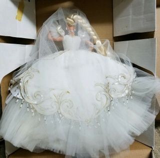 Barbie Empress Bride By Bob Mackie Box Doll Wedding Dress 1992 3