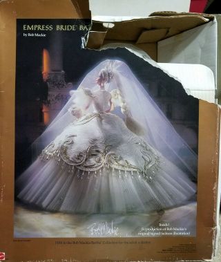 Barbie Empress Bride By Bob Mackie Box Doll Wedding Dress 1992 4