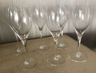 Vintage Antique Baccarat Crystal St Remy Set Of 6 Water Goblet Wine Glasses 9” A