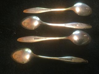 Frigast Denmark Sterling Silver Guilloche Enamel Demitasse Spoons - Set of 4 2