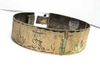 Vintage Guadalajara Hand Crafted Sterling Silver Southwestern Bracelet (Mexico) 2