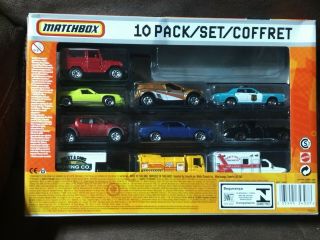 2009 Matchbox fast 10 Pack With Rare Red Toyota Land Cruiser 2