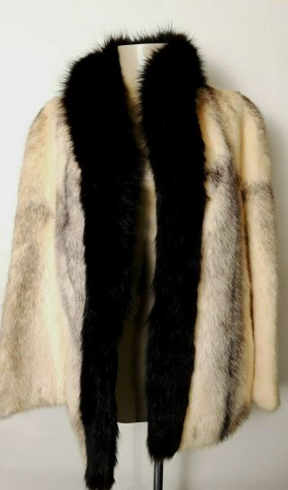 Vintage Mink & Fox Fur Coat Womens Size M