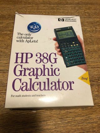 Vintage Hp Hewlett Packard 38g Graphic Calculator W Guide 38 G 1995