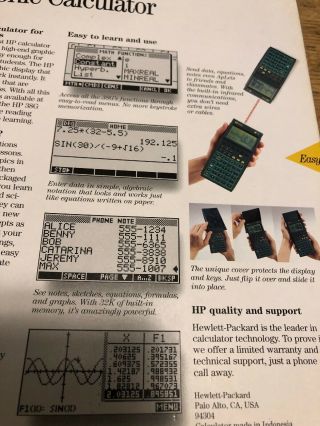 VINTAGE HP HEWLETT PACKARD 38G GRAPHIC CALCULATOR W GUIDE 38 G 1995 6