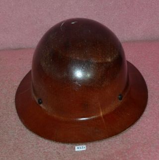 Vintage Msa Fiberglass Safety Hard Hat.