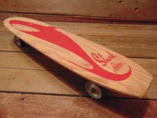 1960s Vintage Nash Sidewalk Surfboard Shark Skateboard Metal Wheels
