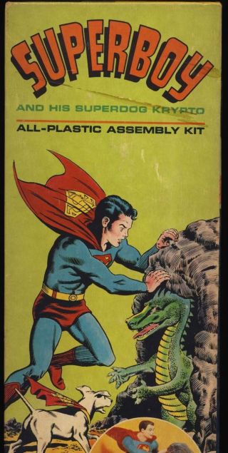 1965 Superboy & Krypto Aurora 1/8 Scale Model Kit Vintage