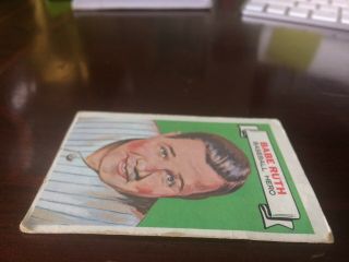 Vintage 1952 Topps Babe Ruth 12 Yankees Baseball Trading Card - Look & See 5