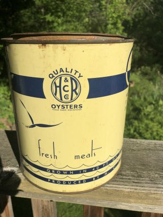 Vintage Rowe’s Oysters Tin Can 3