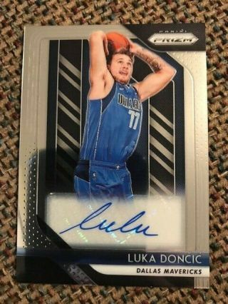 Luka Doncic 2018 - 19 Panini Prizm Basketball Auto Autograph Mavericks Rookie Rare