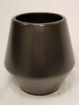 Vintage 1950s Tracy Irwin Satin Black 516 Bauer Vase Pot 6” Pottery Ceramic MCM 2