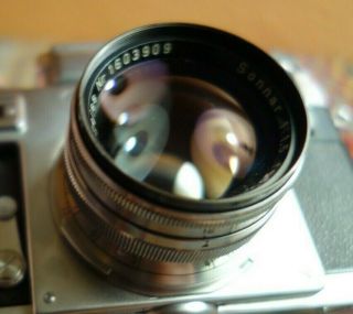 Rare Contax Iiia Color Dial W/ 50mm F1.  5 1.  5 Sonnar Zeiss Flawless Glass