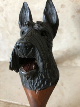 Vintage Scottie Dog Terrier Hand Carved Wood Nutcracker Germany Black Forest 3