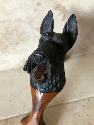 Vintage Scottie Dog Terrier Hand Carved Wood Nutcracker Germany Black Forest 5