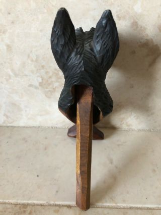 Vintage Scottie Dog Terrier Hand Carved Wood Nutcracker Germany Black Forest 7