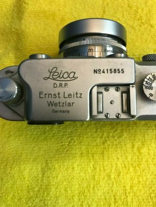 Vintage Leica IIIc 35mm Rangefinder Camera No.  415855 Summitar 5cm 1:2 Lens 2