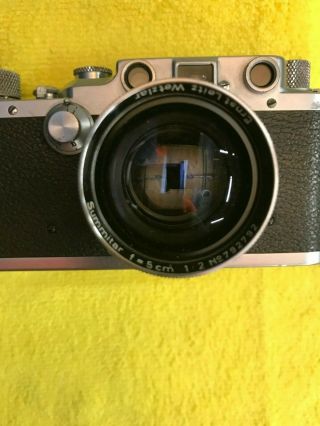 Vintage Leica IIIc 35mm Rangefinder Camera No.  415855 Summitar 5cm 1:2 Lens 6