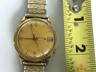 VTG Antique Accutron Bulova M5 18 Kt Gold 18k Case Mens Wrist Watch REPAIR PARTS 4