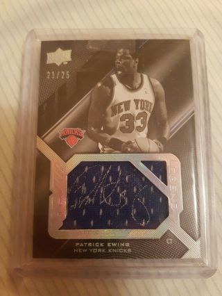 Patrick Ewing 08 - 09 Ud Black Jersey Auto /25 Extremely Rare