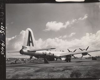 Wwii Restricted Photo Aaf 497th Bomb Group B - 29 Bomber 1945 Saipan 714
