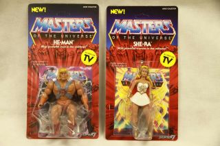 Masters Of The Universe Vintage He - Man And She - Ra Action Figure 7
