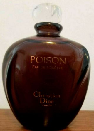 Vintage 80 - 90s Poison By Christian Dior Splash Edt 100 Ml 3.  4 Oz 100 Full