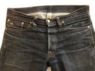 RRL Double RL RALPH LAUREN Slim Narrow 1940s RAW WASH Selvedge DENIM Jeans 30x34 3
