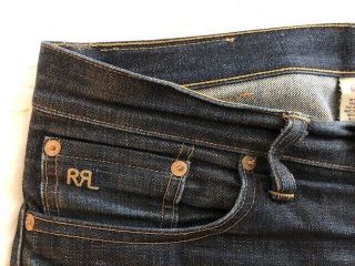 RRL Double RL RALPH LAUREN Slim Narrow 1940s RAW WASH Selvedge DENIM Jeans 30x34 5