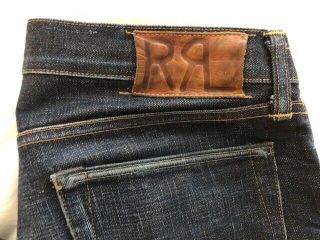 RRL Double RL RALPH LAUREN Slim Narrow 1940s RAW WASH Selvedge DENIM Jeans 30x34 8
