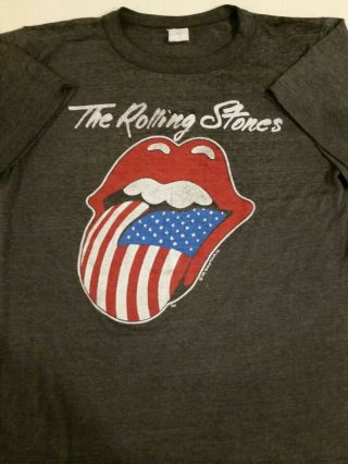 Vintage 80s 1981 The Rolling Stones North American Rock Concert Tour T Shirt S M