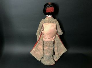 Late Edo to Early Meiji Japanese Antique Gofun Mitsuore Doll Ningyo The Girl. 7