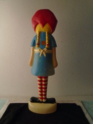 VINTAGE 1950s REGGEDY ANN PIPPY LIGHTED BLOW MOLD YARD DECORATION 26 3
